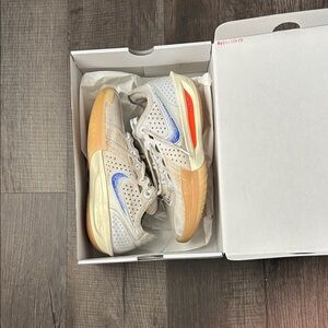 Nike Beige and Blue Men's Shoes